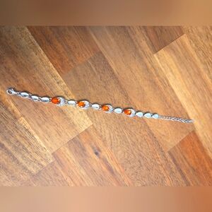 Free W Purchase 18KGP and Orange Stone Bracelet